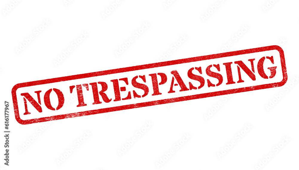 No Trespassing red rubber stamp isolated on transparent background with distressed texture effect No Trespassing red rubber stamp isolated on transparent background with distressed texture effect