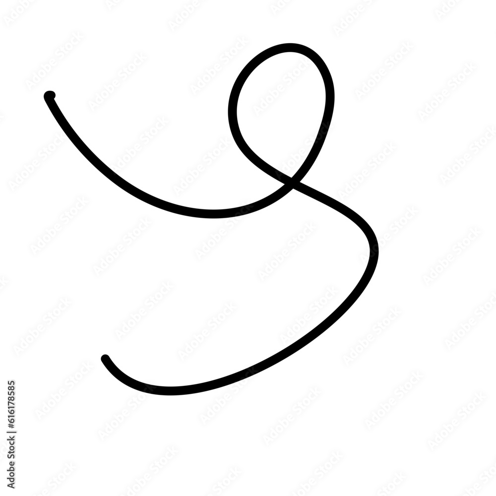 Squiggly Line Element Decoration