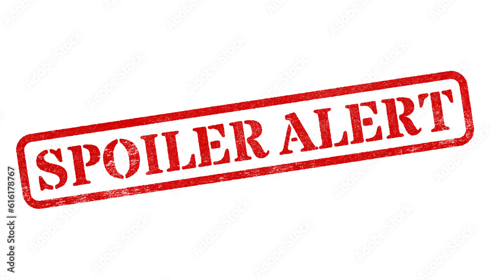 Spoiler Alert red rubber stamp isolated on transparent background with distressed texture effect Spoiler Alert red rubber stamp isolated on transparent background with distressed texture effect