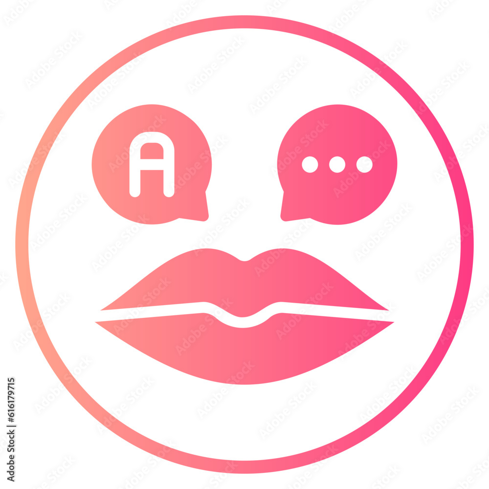 speaking gradient icon speaking gradient icon