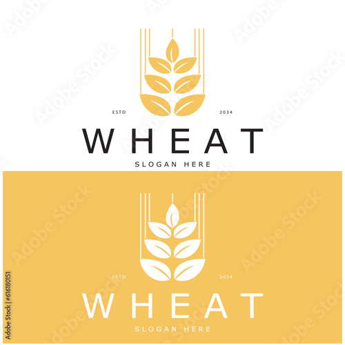 Agriculture Wheat logo template vector icon design