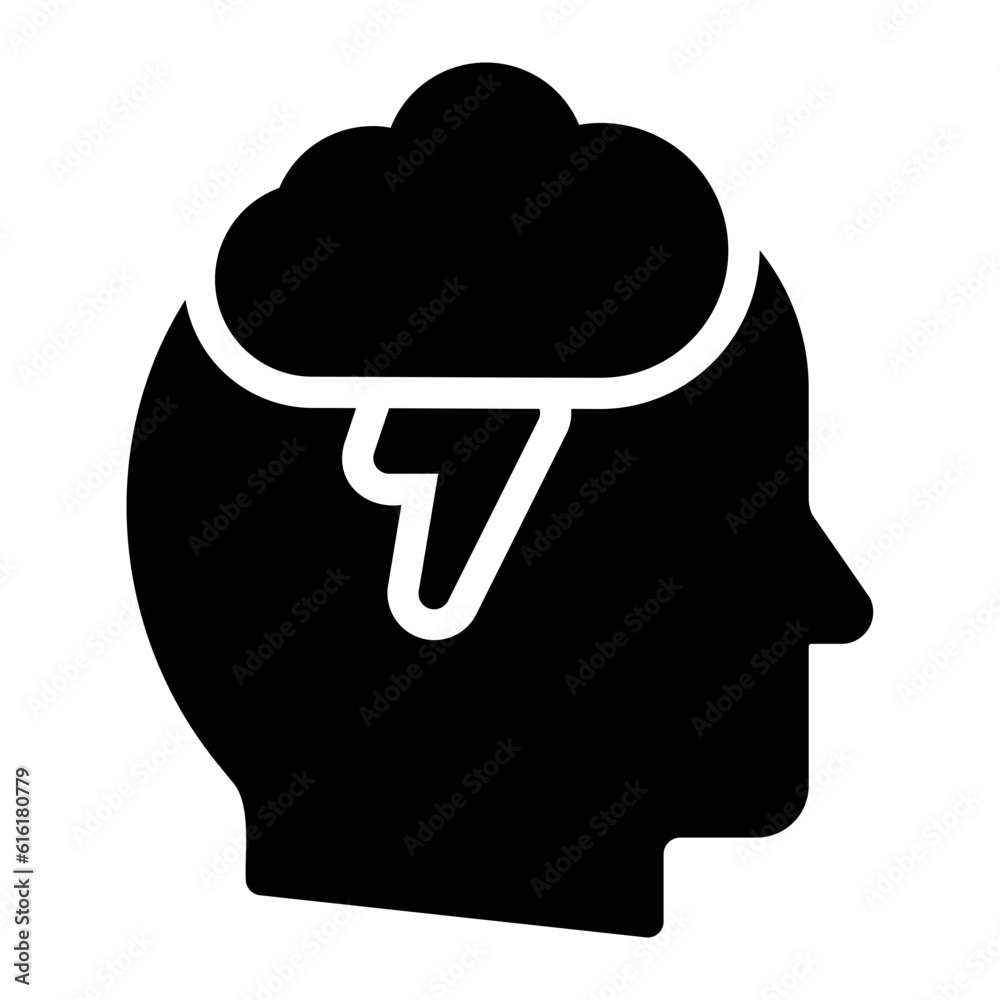 stress glyph icon