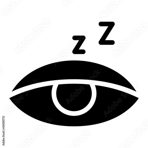 sleepy glyph icon