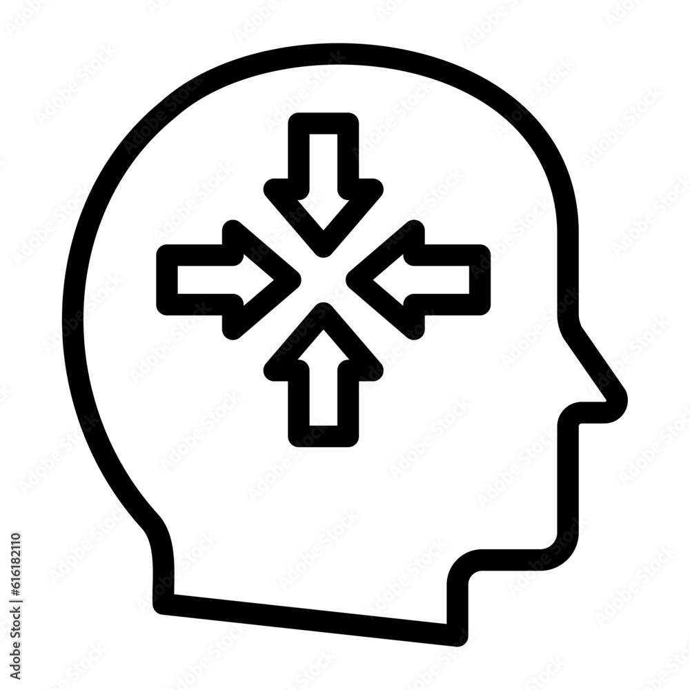 Obraz premium thoughts line icon