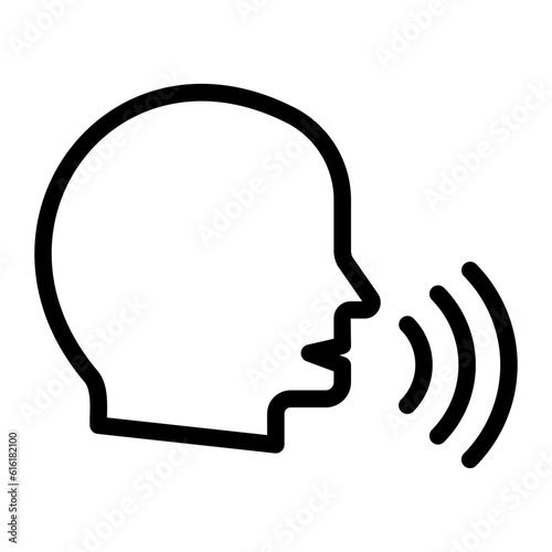 speech therapy line icon