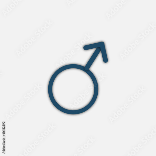 Gender symbol of male. Sexual orientation. Vector illustration