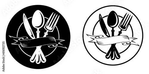 spoon and fork plate