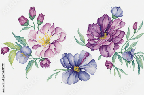 paint background with flowers