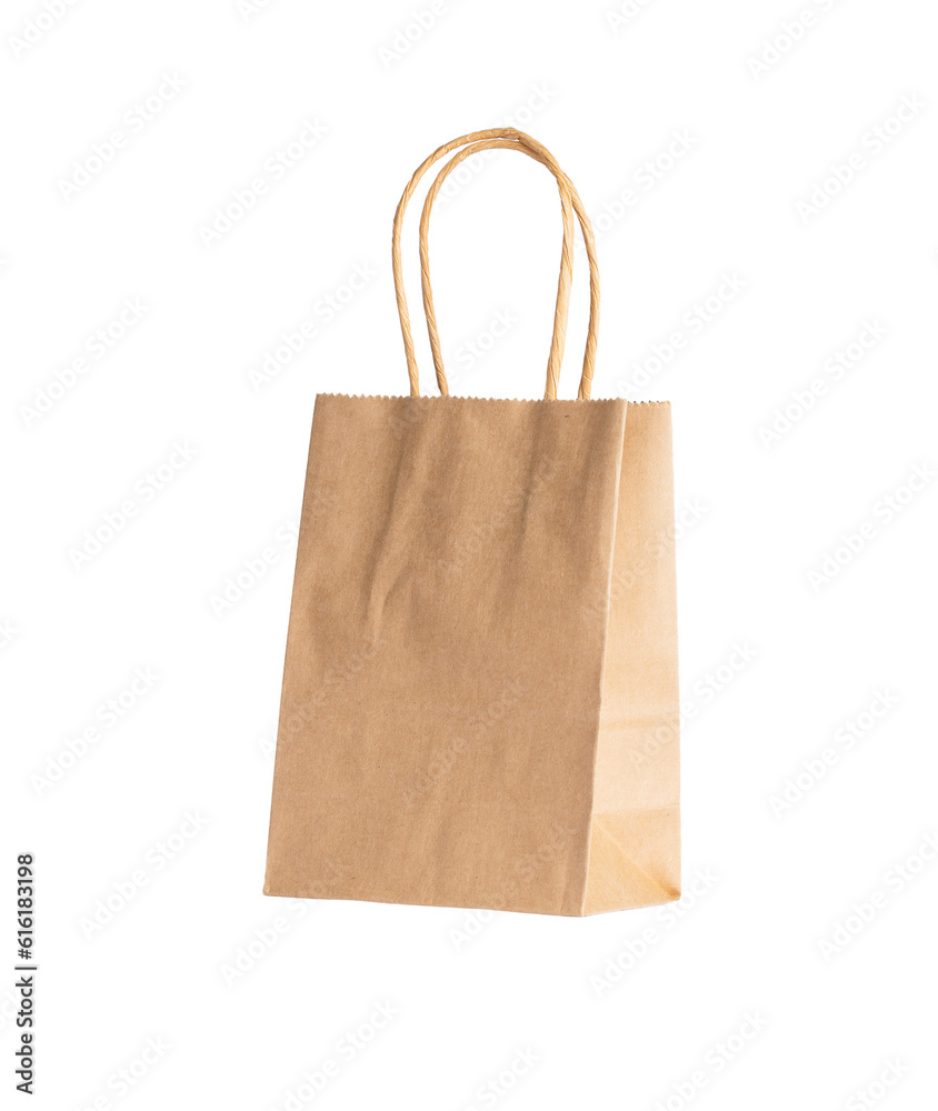 Paper bag on a transparent background. Paper bag on a transparent background.