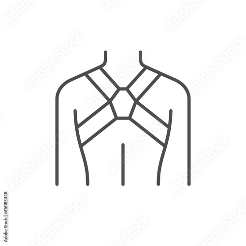 Posture corrector line outline icon