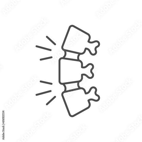 Spine ache line outline icon