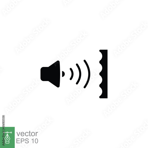 Soundproofing icon. Simple solid style. Sound insulation, music soundproof layer, noise absorbing concept. Black silhouette, glyph symbol. Vector illustration isolated on white background. EPS 10.