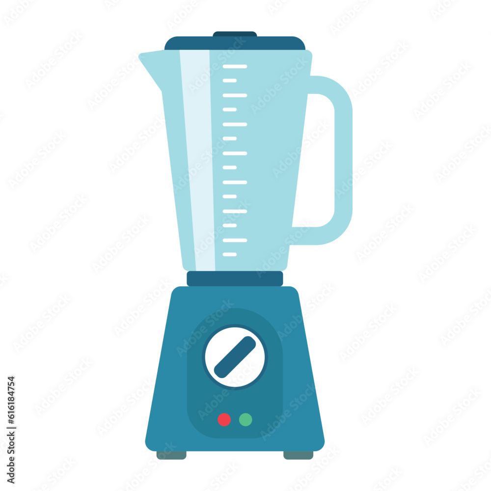 flat blender illustration on white background