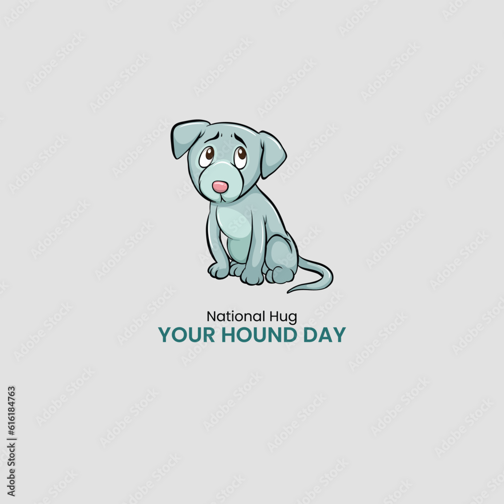 National Hug Your Hound Day. dog vector illustration. pet vector