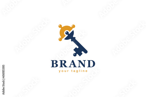 Creative logo design designated to a real estate or locksmith business. This logo design depicts a
key made from puzzle pieces.