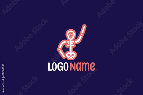 Creative logo design designated to a real estate or locksmith business. This logo design depicts a
skeleton shaped like a key. 