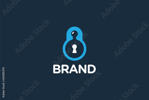 Creative logo design designated to a real estate or locksmith business. This logo design depicts a
lock shaped like a puzzle piece. 