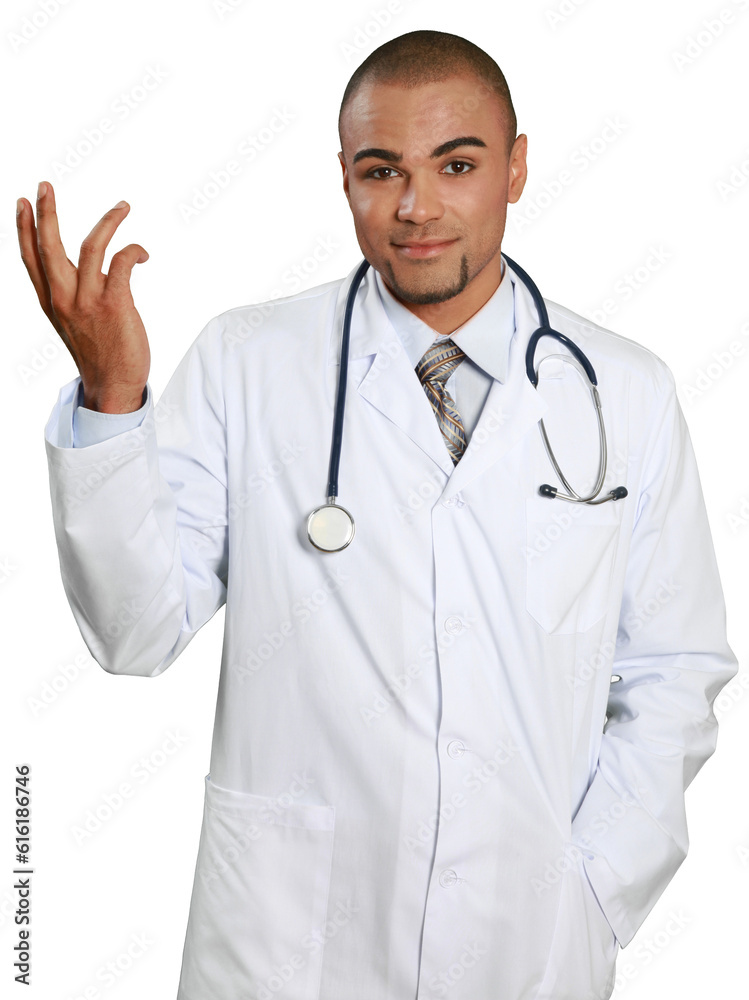 Doctor Talking with Hands - Isolated Doctor Talking with Hands - Isolated