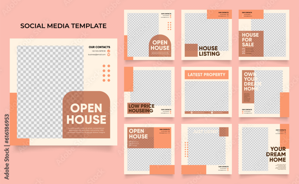 social media template banner house architecture service promotion. fully editable instagram and facebook square post frame puzzle organic sale poster social media template banner house architecture service promotion. fully editable instagram and facebook square post frame puzzle organic sale poster