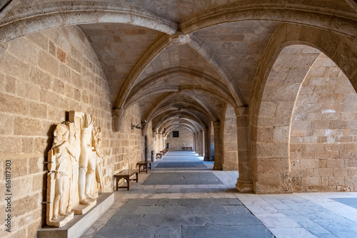 Exterior of The Palace of the Grand Master of the Knights of Rhodes on a Sunny Day