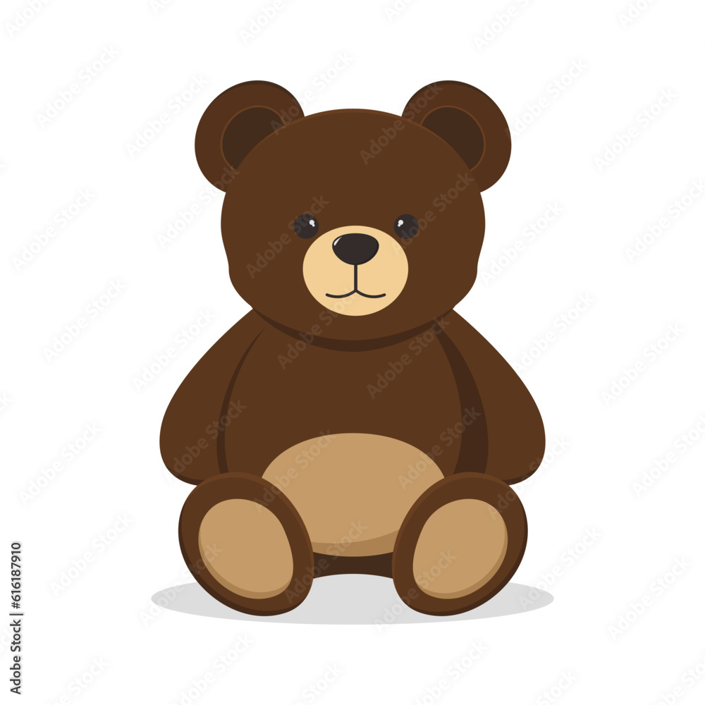 Teddy bear cute cartoon isolated on a white background, good for teddy bear picnic day Teddy bear cute cartoon isolated on a white background, good for teddy bear picnic day