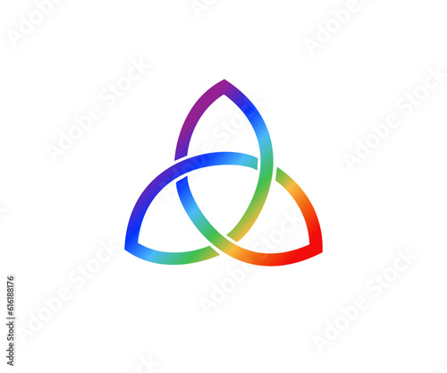 LGBTQ Triqueta Symbol in Rainbow Colors