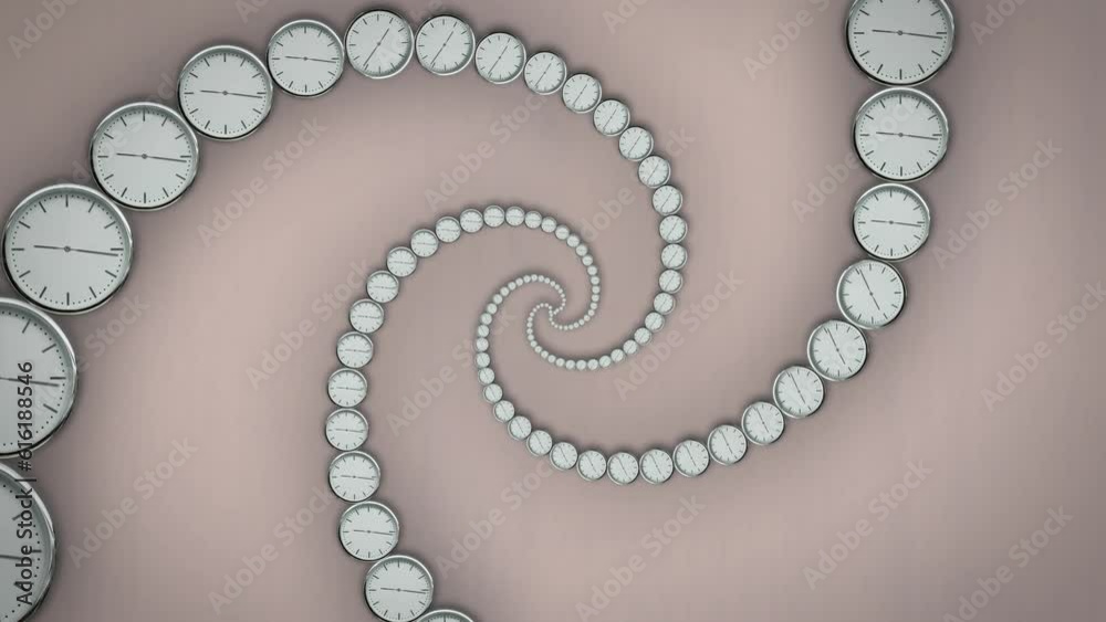 Infinity symbol made from timelapse clocks