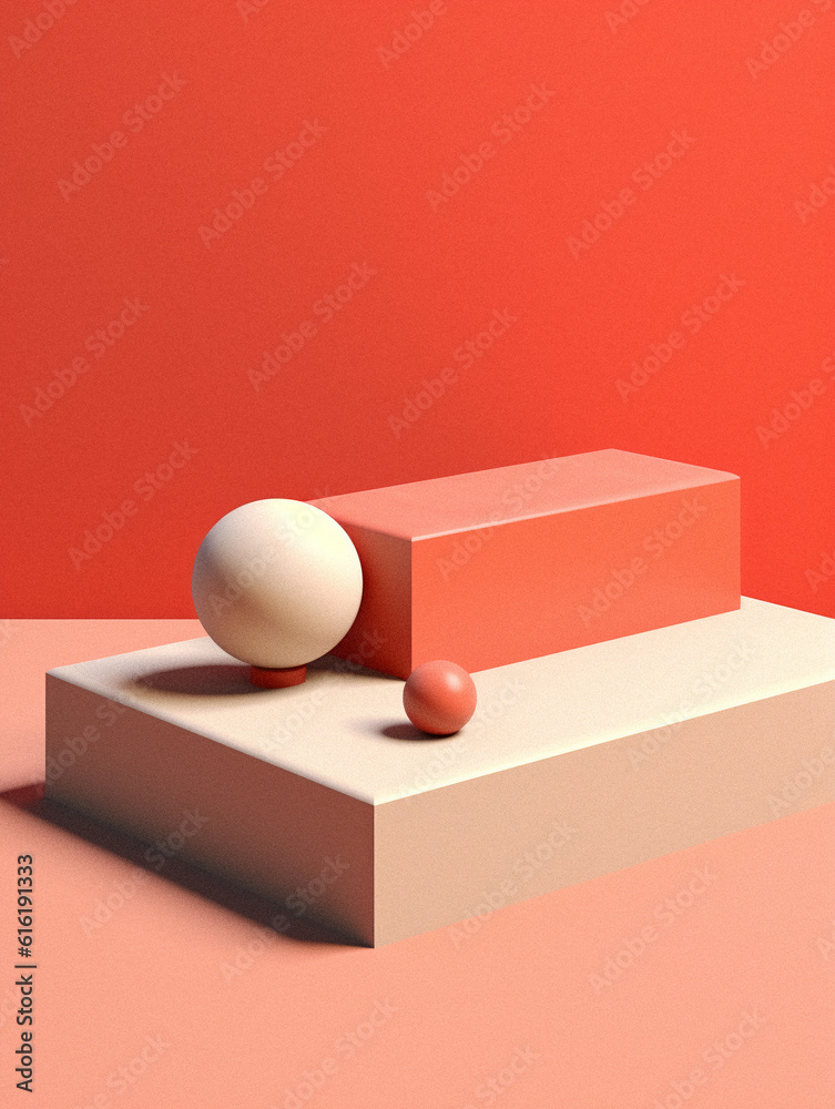 Empty minimalist geometrical scenario, created with AI Generative Technology Empty minimalist geometrical scenario, created with AI Generative Technology