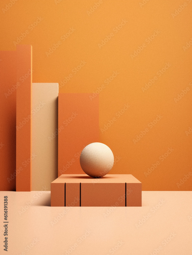 Empty minimalist geometrical scenario, created with AI Generative Technology Empty minimalist geometrical scenario, created with AI Generative Technology
