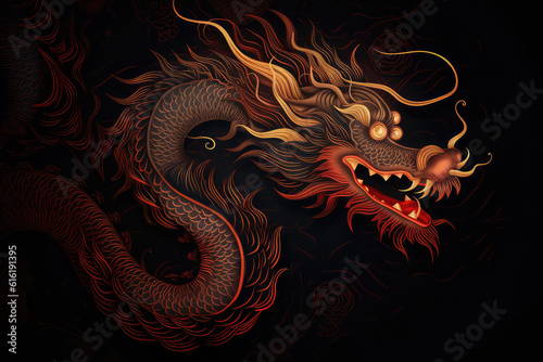 Traditional Chinese dragon. Chinese new year celebration © Kien