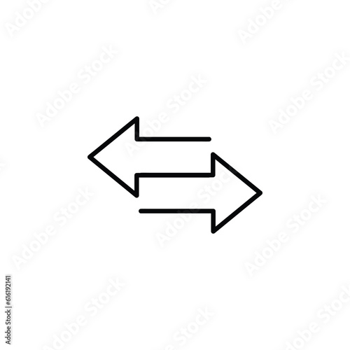 Transfer arrows outline icon. linear style sign for mobile concept and web design.