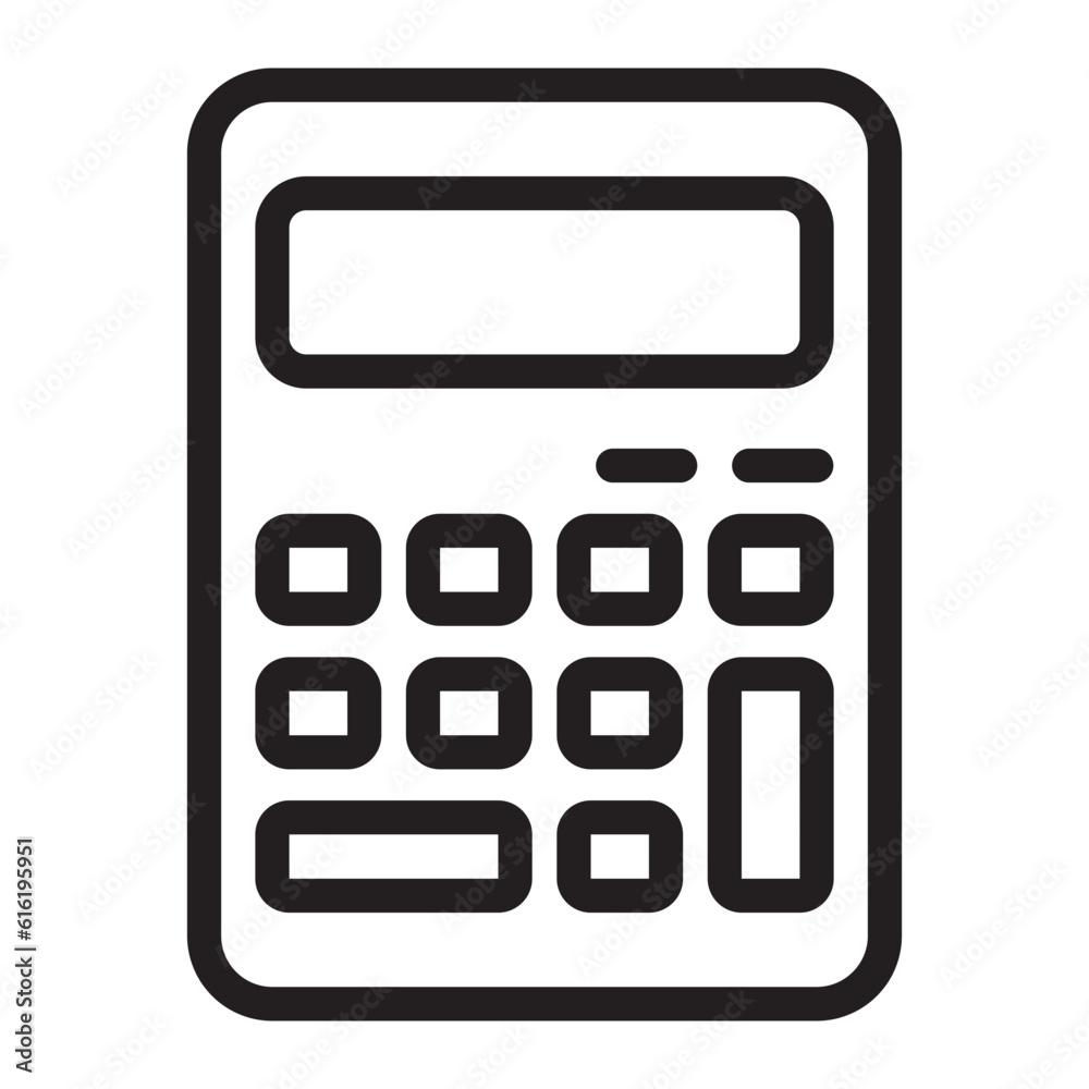 calculator line icon calculator line icon