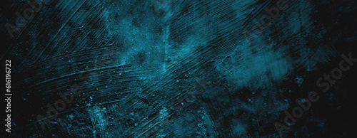 Blue wall Scary texture for background. Dark blue cracked cement poster.