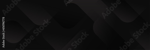 Abstract black Geometric banner design background.