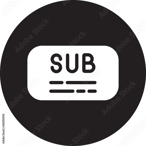 subtitles glyph icon