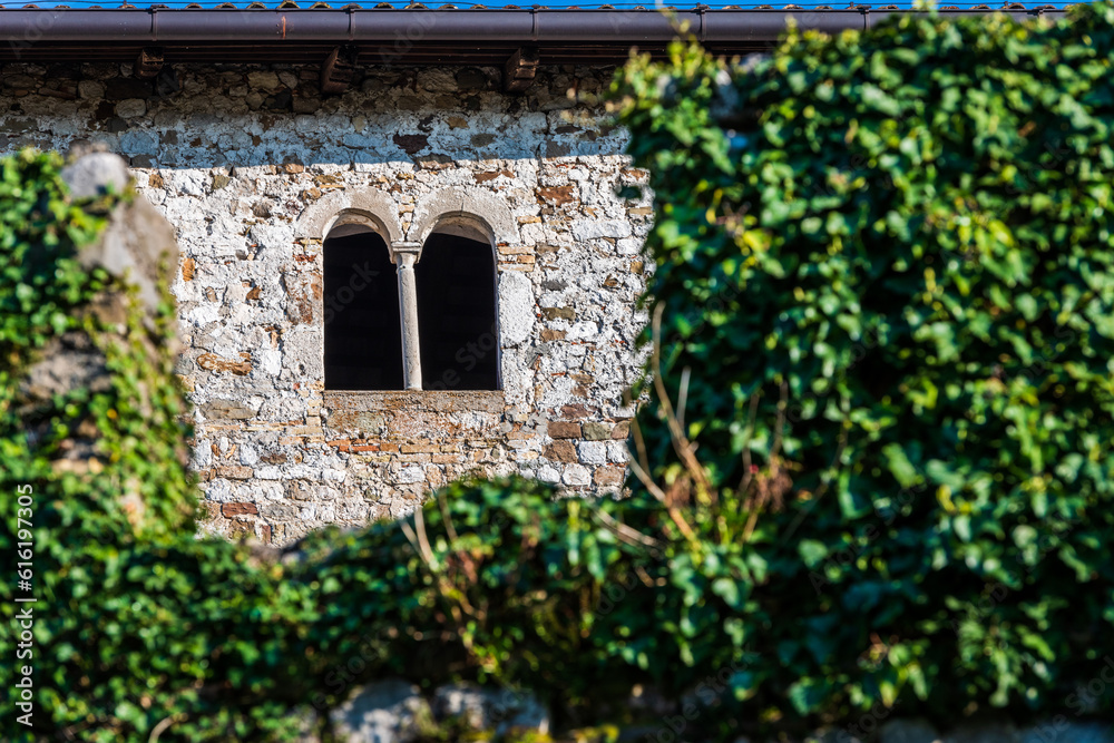 Spring on the Castle of Arcano. Landscape of the hills of Friuli Spring on the Castle of Arcano. Landscape of the hills of Friuli