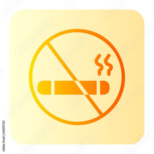 no smoking gradient icon