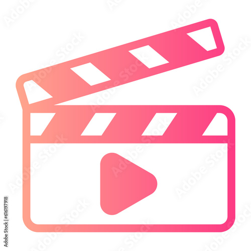 clapperboard gradient icon