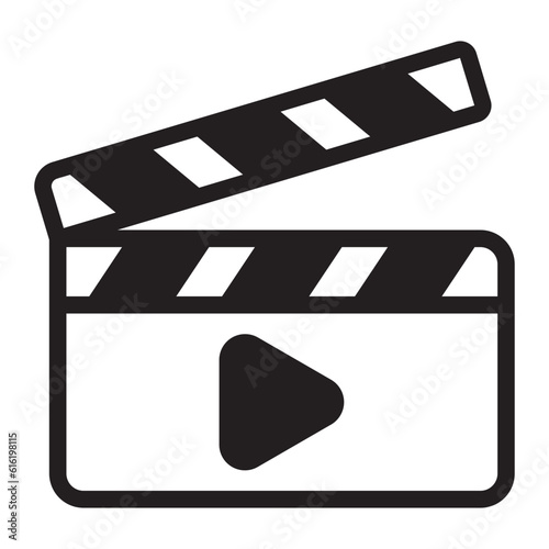 clapperboard glyph icon