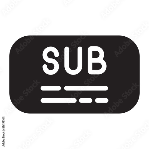 subtitles glyph icon
