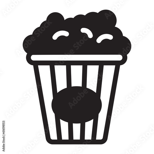 popcorn glyph icon