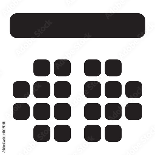cinema seat glyph icon