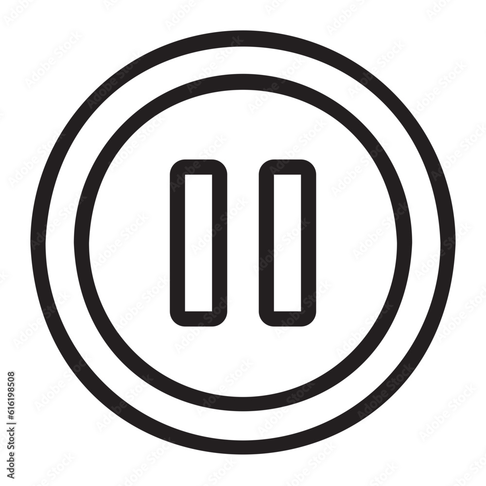 pause line icon
