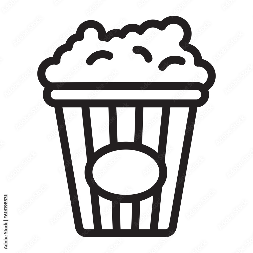 popcorn line icon popcorn line icon