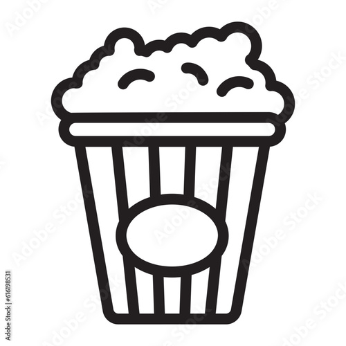 popcorn line icon