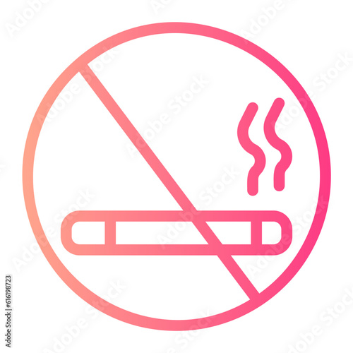 no smoking gradient icon
