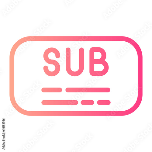 subtitles gradient icon
