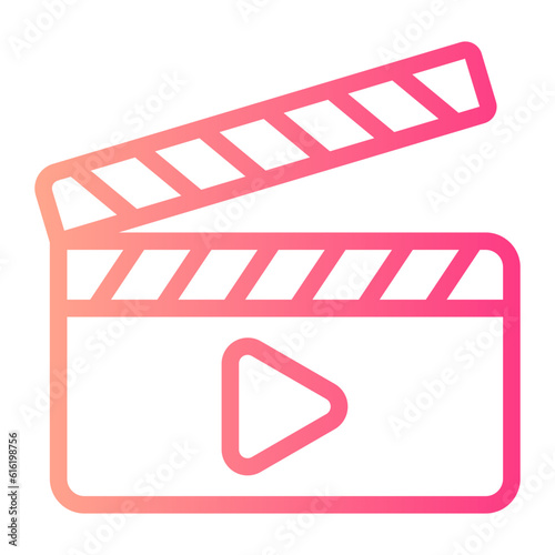 clapperboard gradient icon