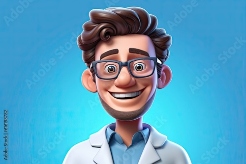 Caucasian Male Dentist Good Looking Background With Copyspace Generative AI