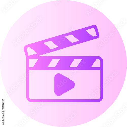 clapperboard gradient icon